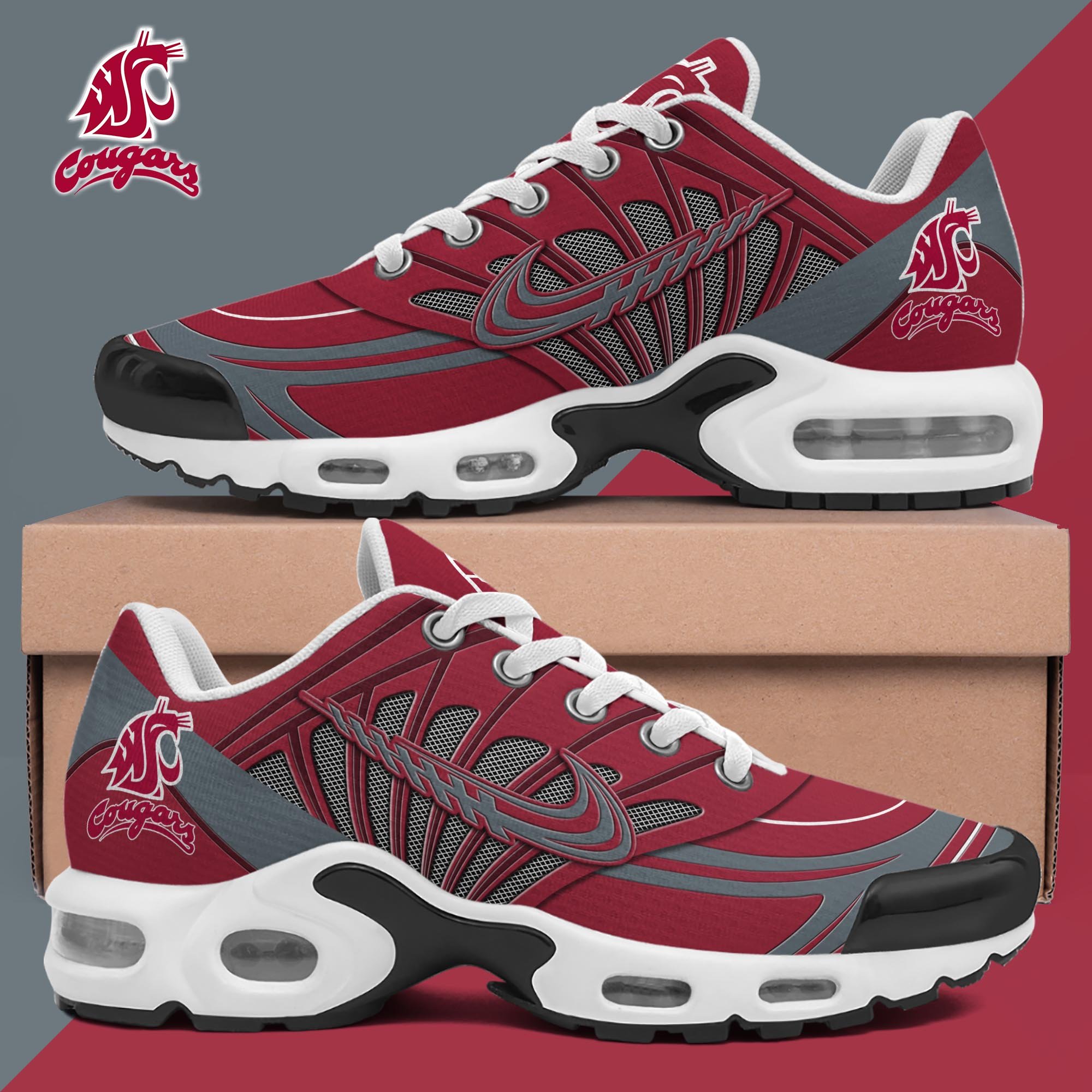 Washington State Cougars TN Shoes Custom Name, Sport Shoes For Fan, Fan Gifts ETRG-61135