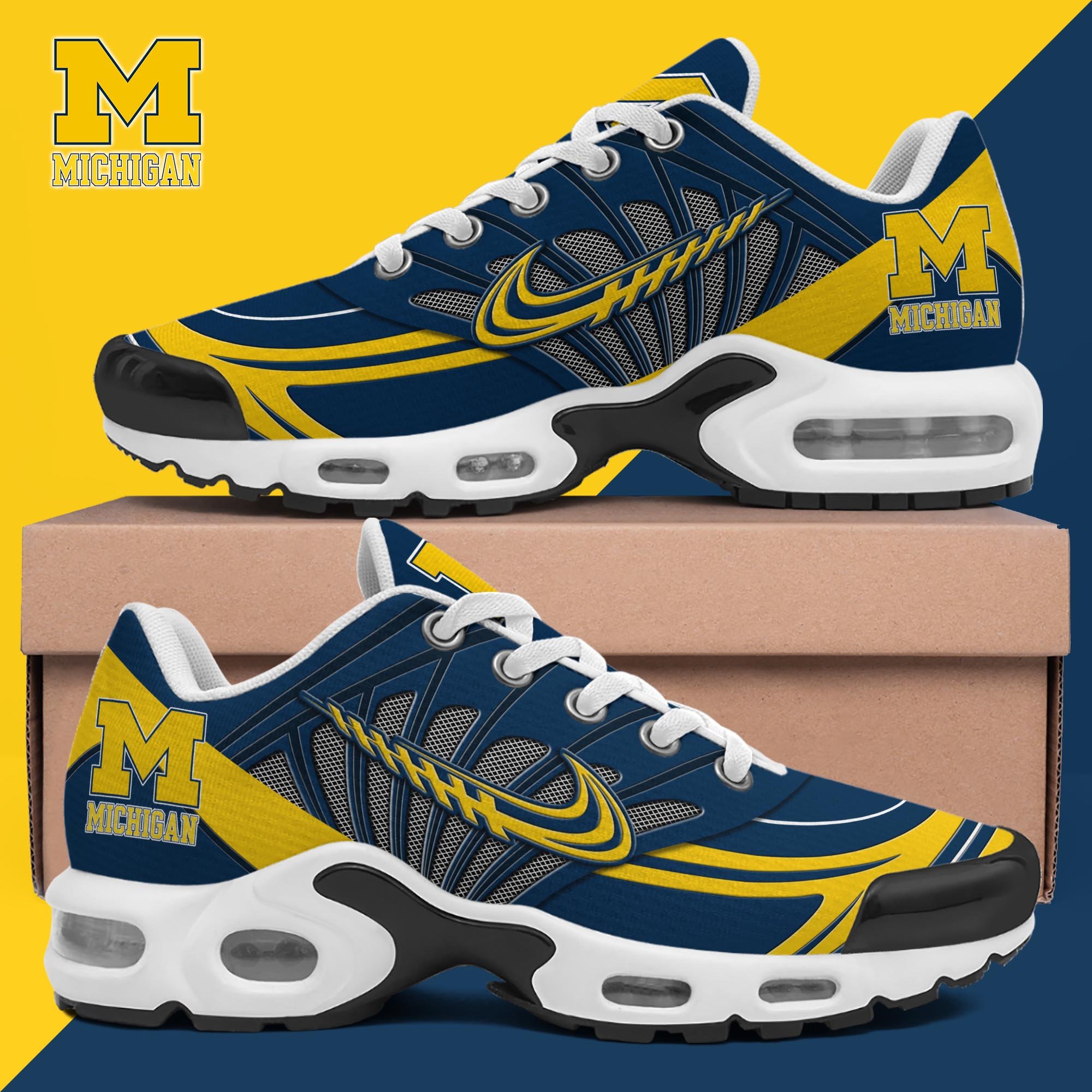 03 Michigan Wolverines TN Shoes Custom Name, Sport Shoes For Fan, Fan Gifts ETRG-61135