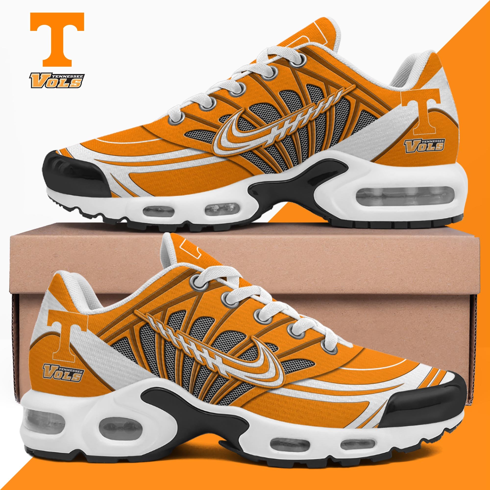 05 Tennessee Volunteers TN Shoes Custom Name, Sport Shoes For Fan, Fan Gifts ETRG-61135