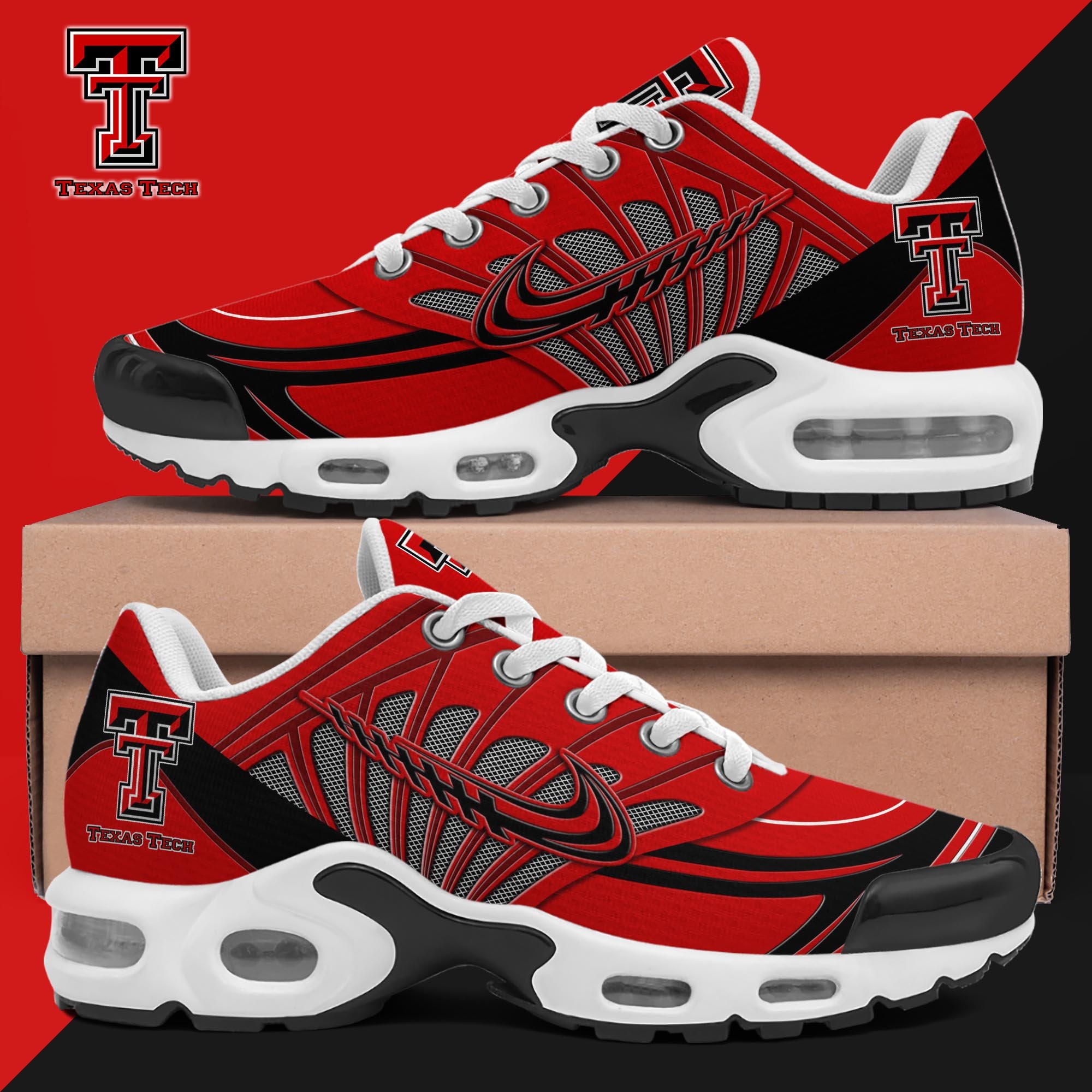 Texas Tech Red Raiders TN Shoes Custom Name, Sport Shoes For Fan, Fan Gifts ETRG-61135