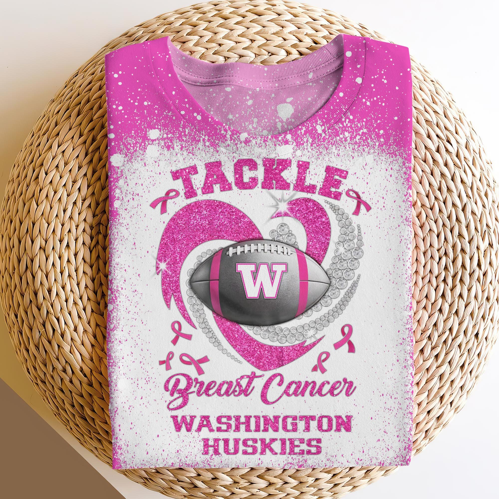 Washington Huskies Sweatshirt, Hoodie, T-shirt Custom Name, Breast Cancer Shirts For Sport Lovers, Sport Gifts ETRG-61427