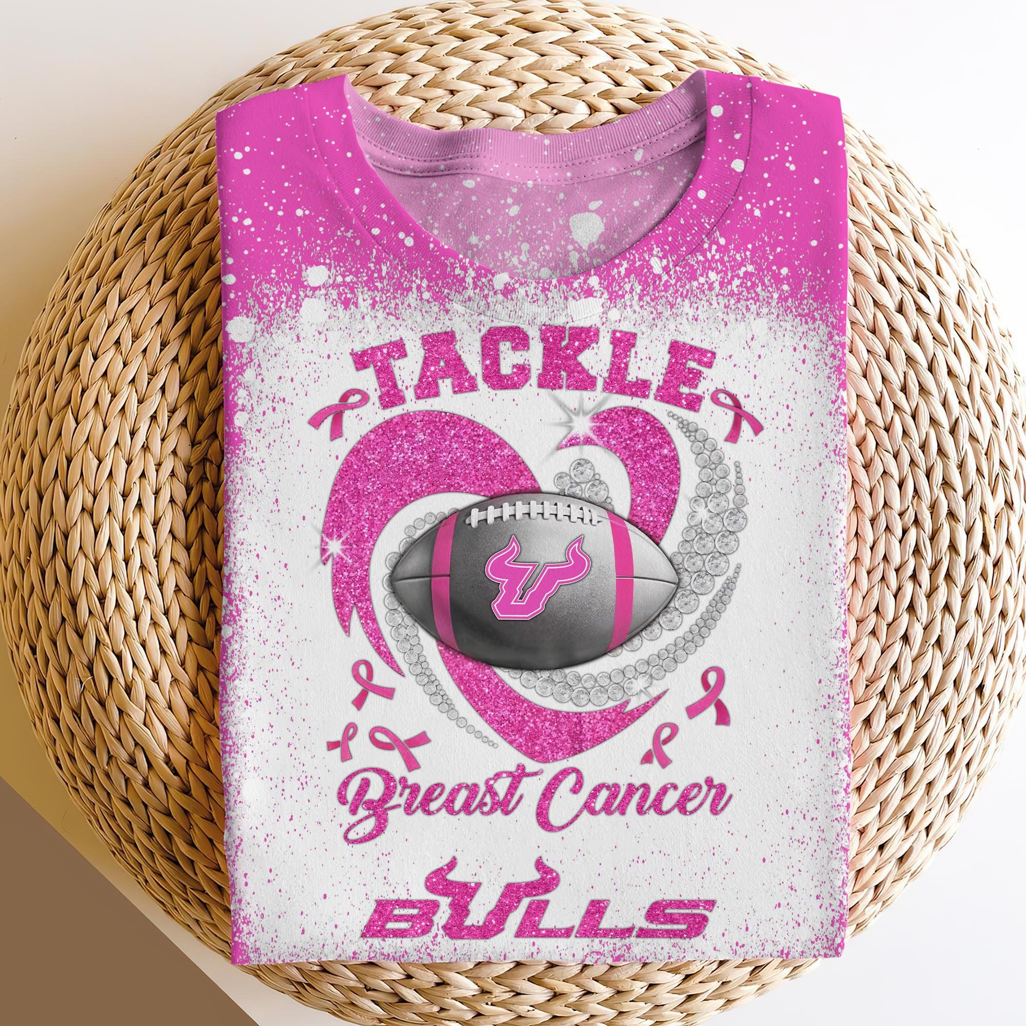 South Florida Bulls Sweatshirt, Hoodie, T-shirt Custom Name, Breast Cancer Shirts For Sport Lovers, Sport Gifts ETRG-61427