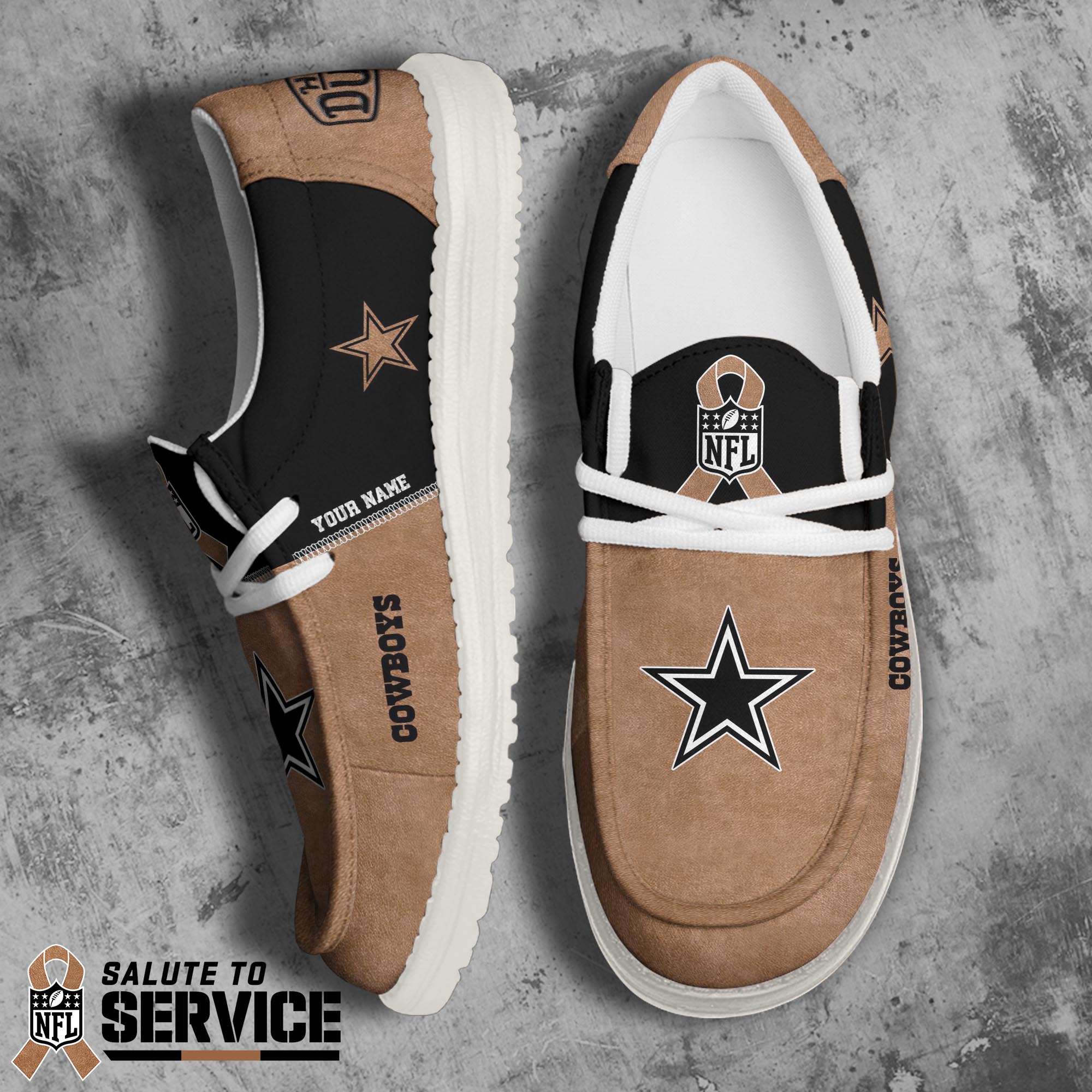 Dallas Cowboys Hey Dude Canvas Loafer Shoes 2024 Version Custom Your Name, Sport Team Shoes, Football Shoes, Sport Gifts For Lovers ETRG-61679