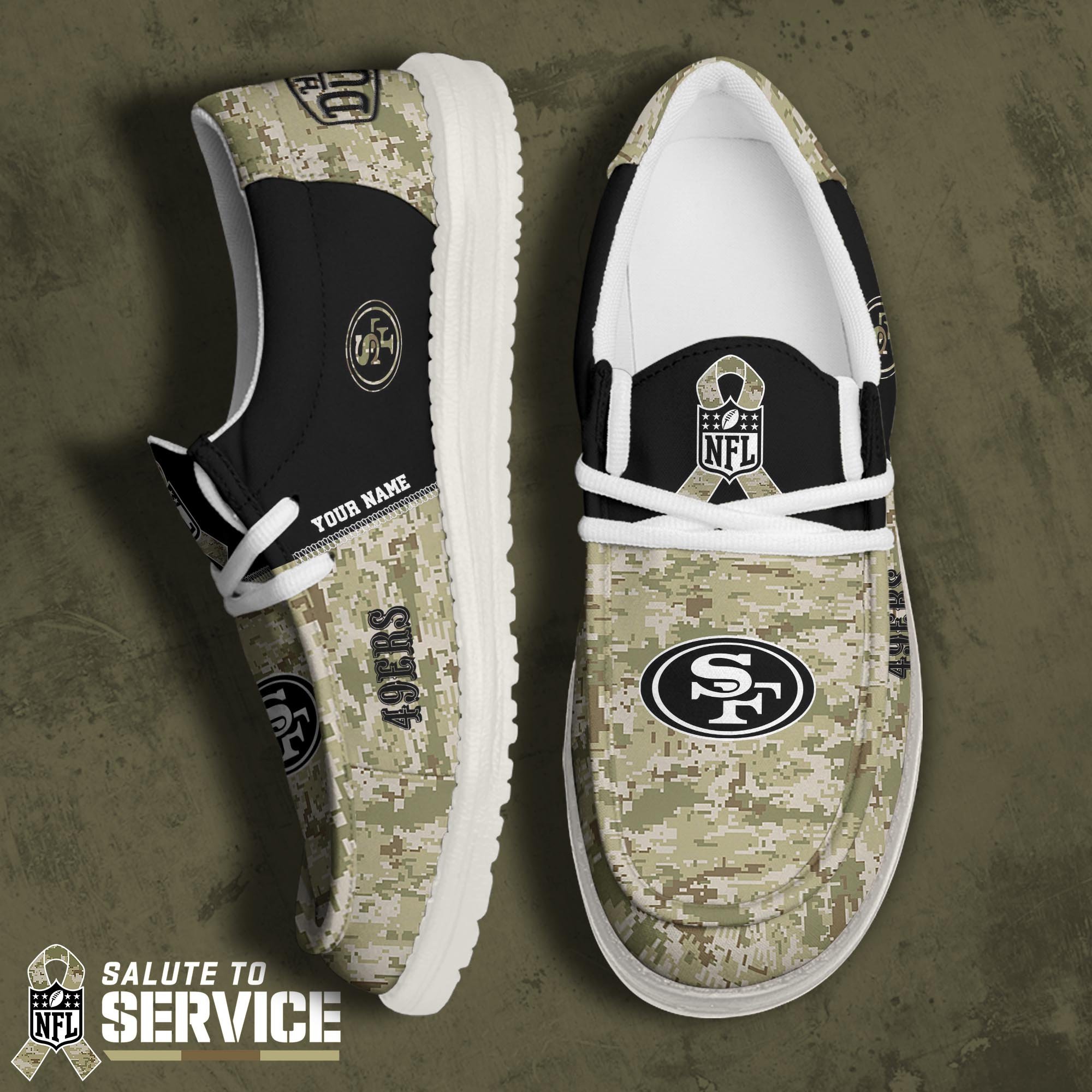 San Francisco 49ers Hey Dude Canvas Loafer Shoes 2024 Version Custom Your Name, Sport Shoes, Sport Team Shoes, Sport Gifts For Fans ETRG-61680