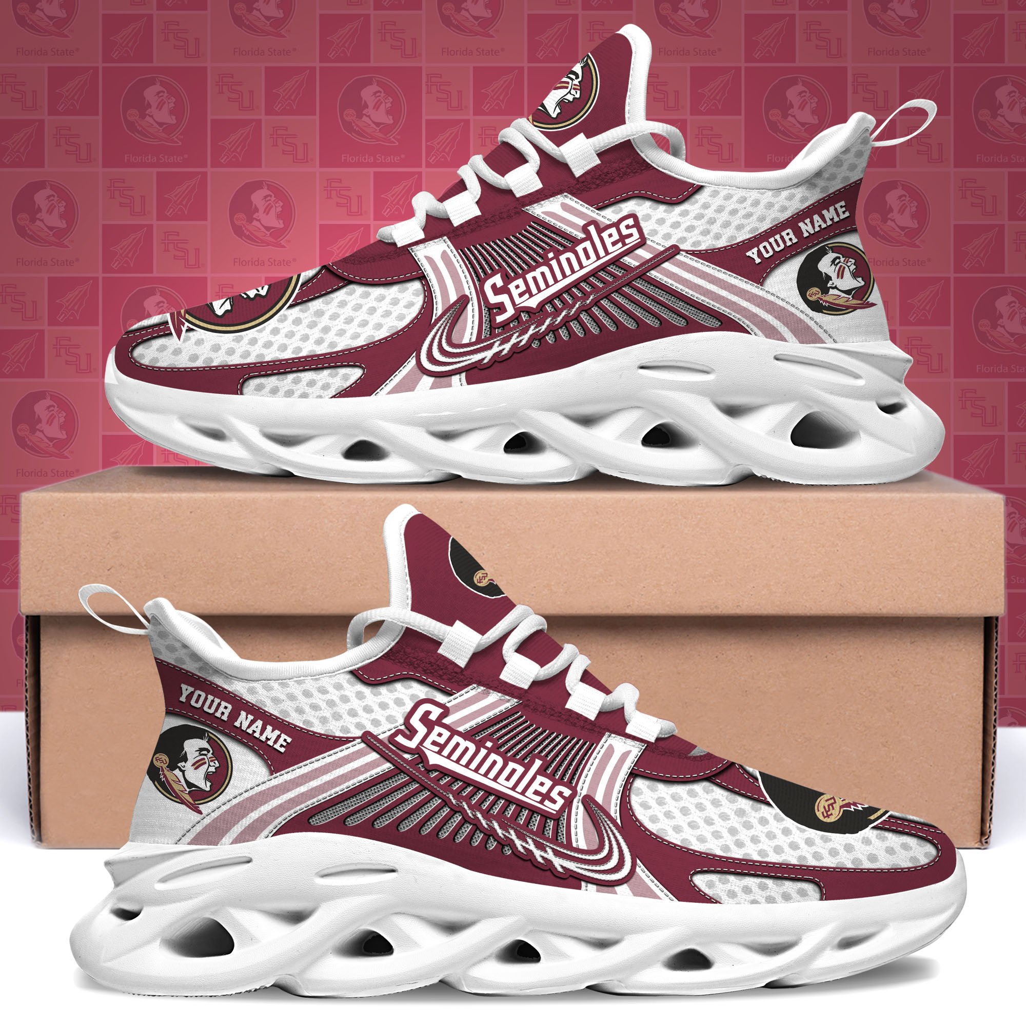 Florida State Seminoles Clunky Sneakers Custom Your Name, Sport Sneakers, Sport Gifts For Fan, Gifts For Him ETRG-62343