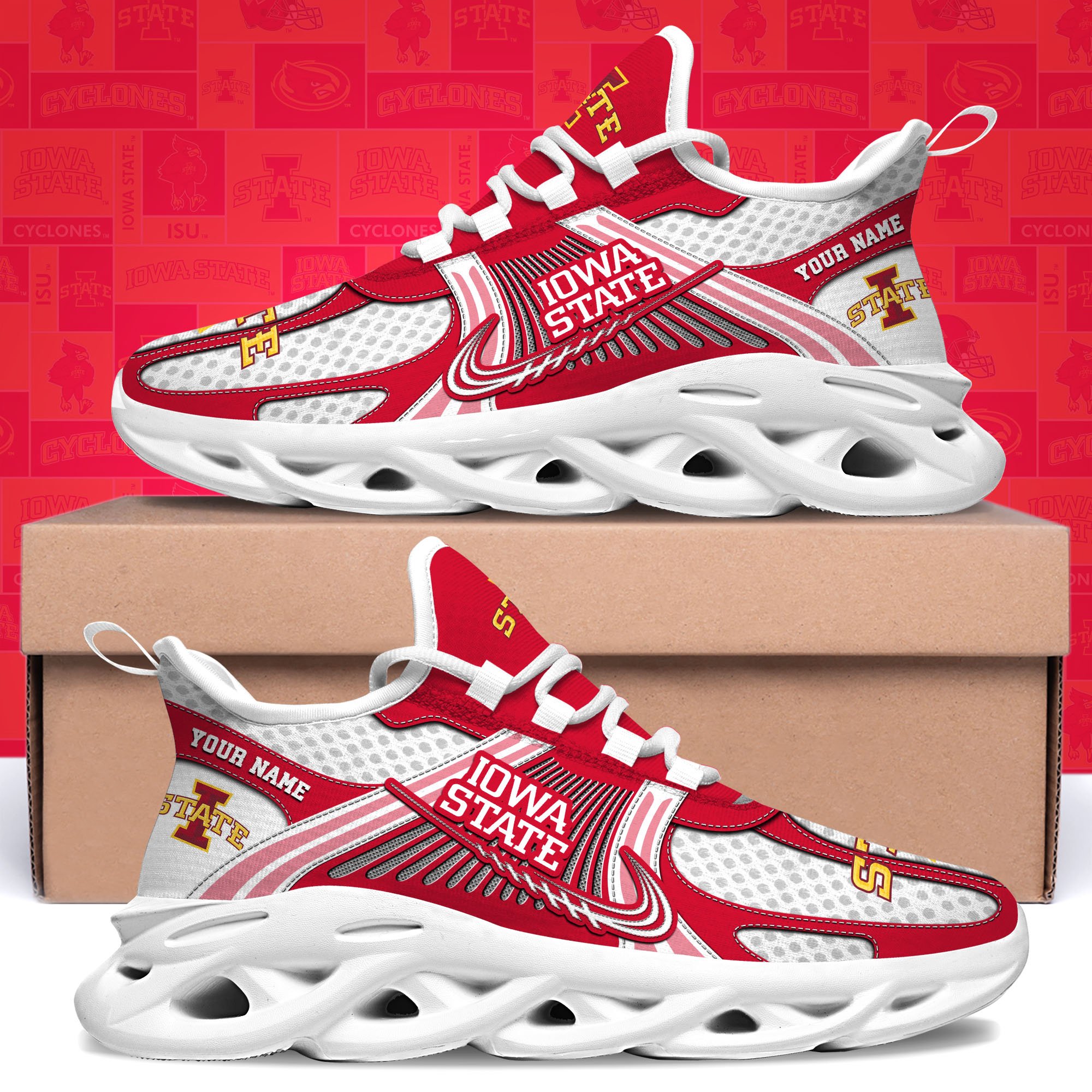 Iowa State Cyclones Clunky Sneakers Custom Your Name, Sport Sneakers, Sport Gifts For Fan, Gifts For Him ETRG-62343