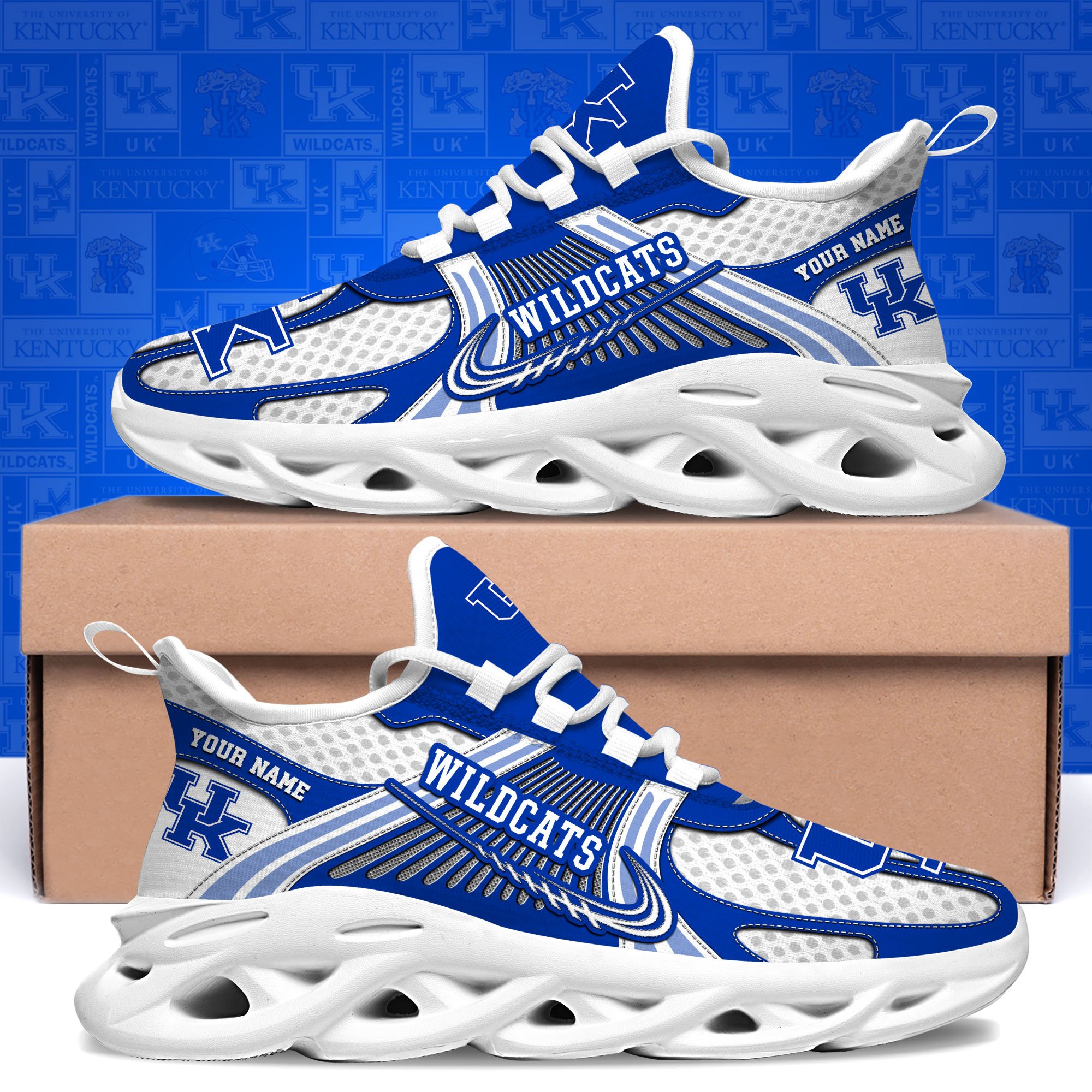 Kentucky Wildcats Clunky Sneakers Custom Your Name, Sport Sneakers, Sport Gifts For Fan, Gifts For Him ETRG-62343