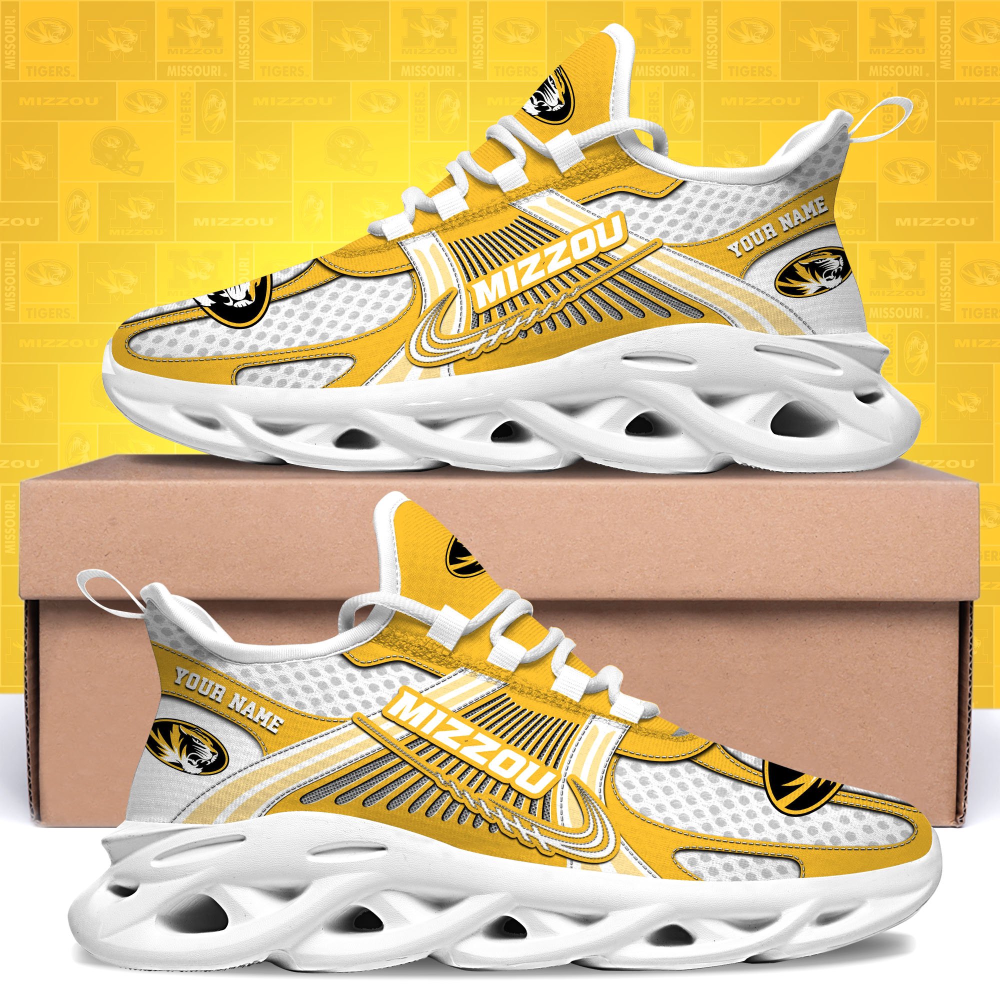 Missouri Tigers Clunky Sneakers Custom Your Name, Sport Sneakers, Sport Gifts For Fan, Gifts For Him ETRG-62343