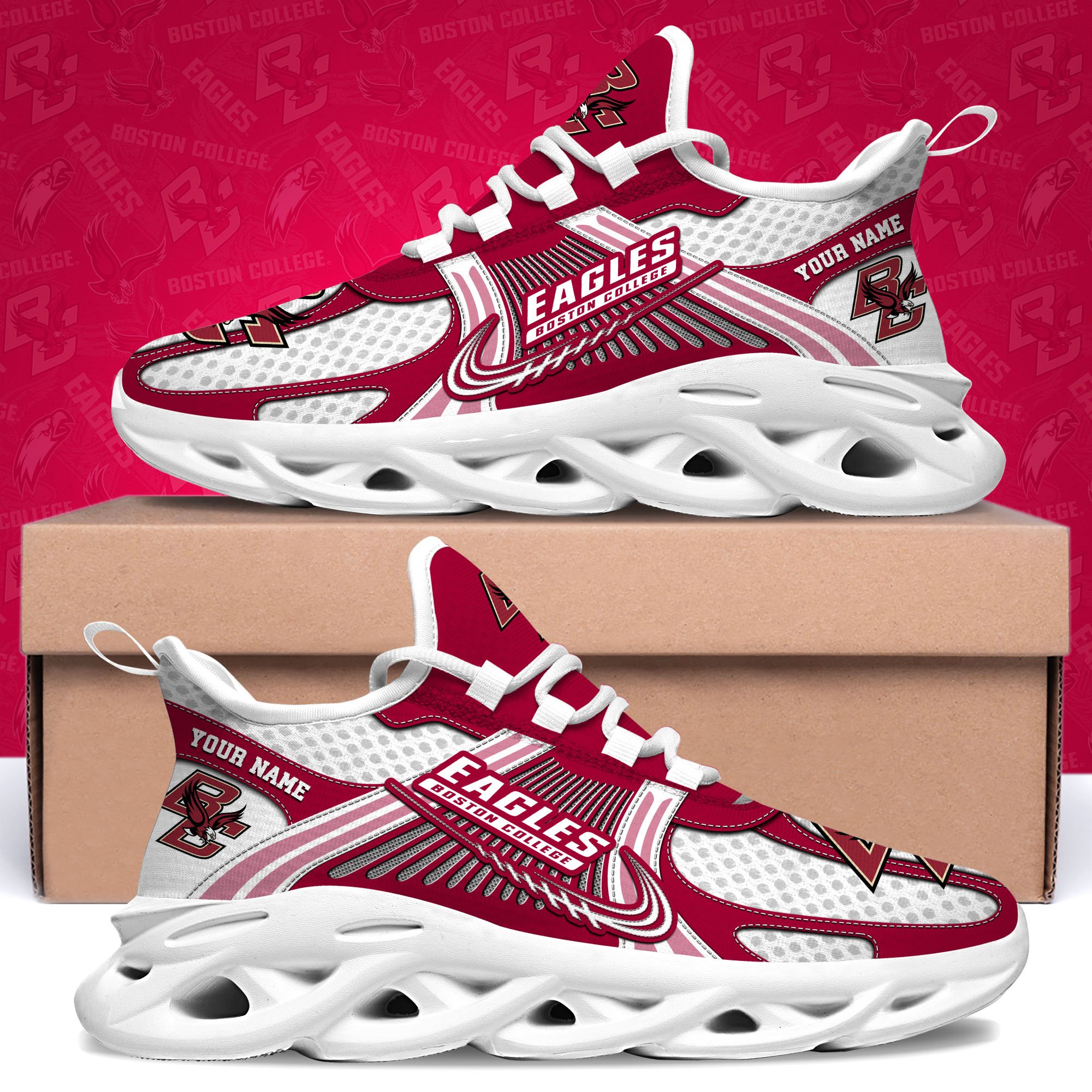 Boston College Eagles Clunky Sneakers Custom Your Name, Sport Sneakers, Sport Gifts For Fan, Gifts For Him ETRG-62343