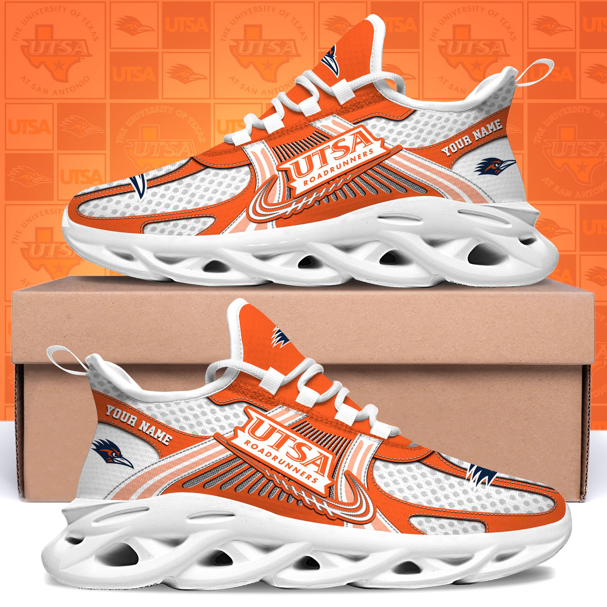 UTSA Roadrunners Clunky Sneakers Custom Your Name, Sport Sneakers, Sport Gifts For Fan, Gifts For Him ETRG-62343