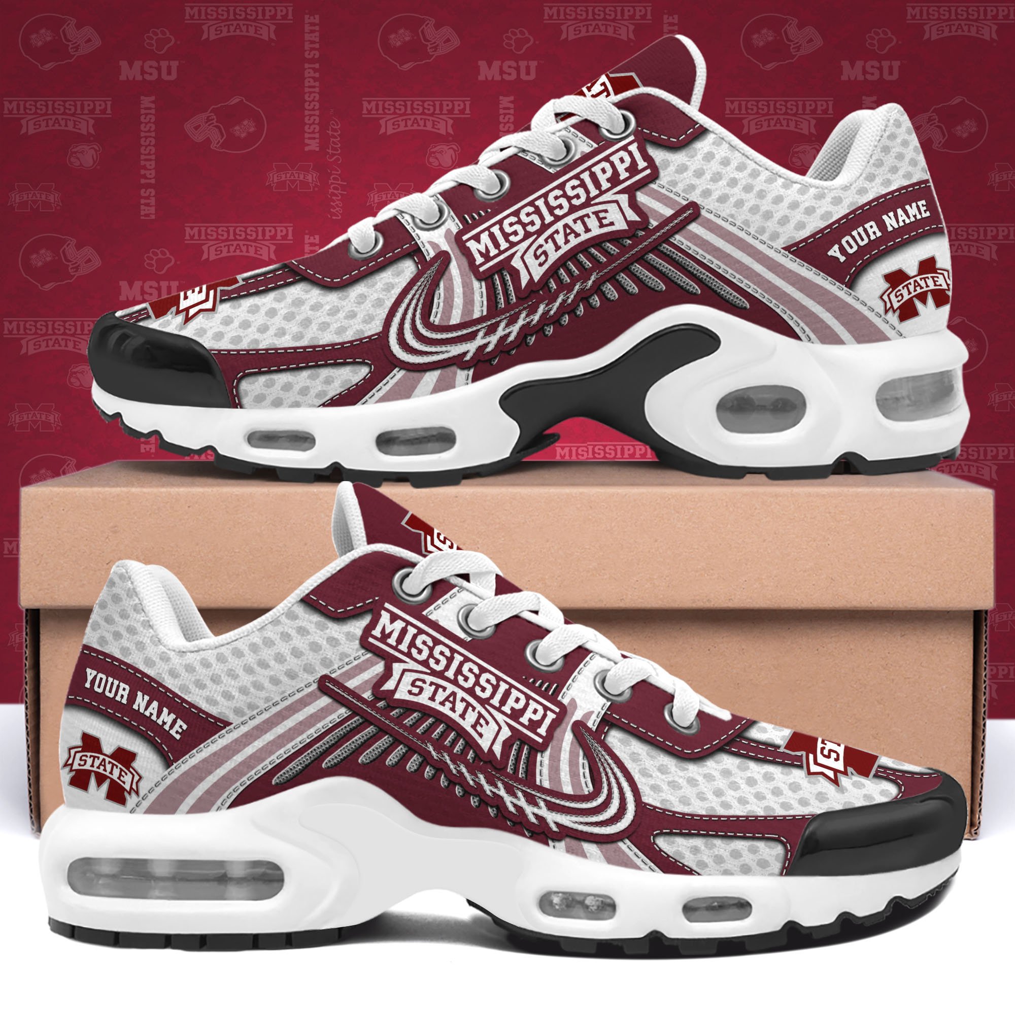 Mississippi State Bulldogs TN Shoes Custom Your Name, Sport Shoes, Gifts For Fans, Sport Gifts For Him ETRG-62360