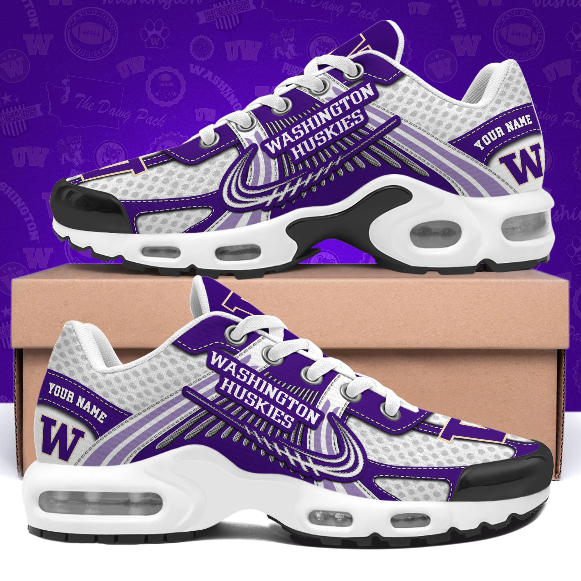 Washington Huskies TN Shoes Custom Your Name, Sport Shoes, Gifts For Fans, Sport Gifts For Him ETRG-62360