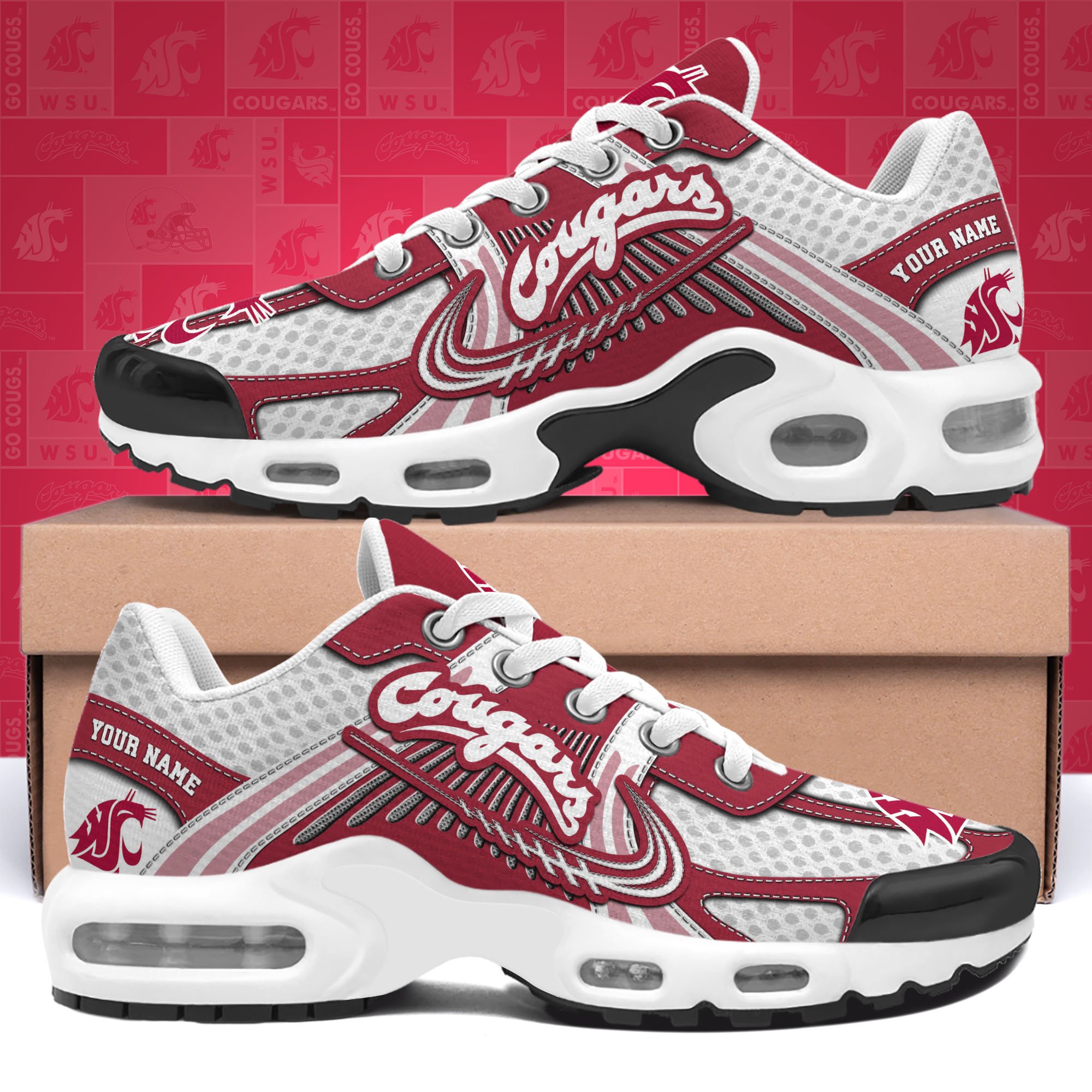 Washington State Cougars TN Shoes Custom Your Name, Sport Shoes, Gifts For Fans, Sport Gifts For Him ETRG-62360