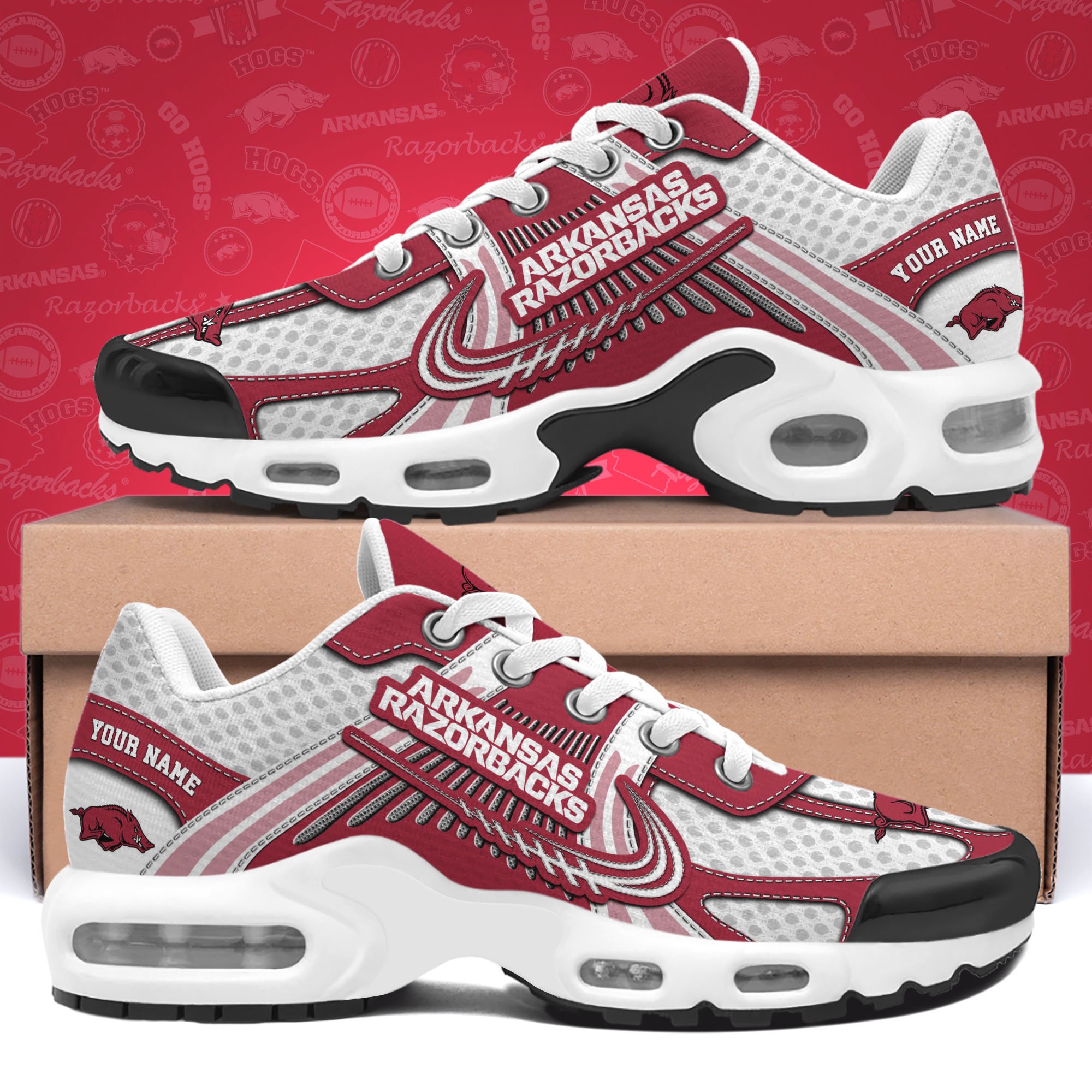 Arkansas Razorbacks TN Shoes Custom Your Name, Sport Shoes, Gifts For Fans, Sport Gifts For Him ETRG-62360