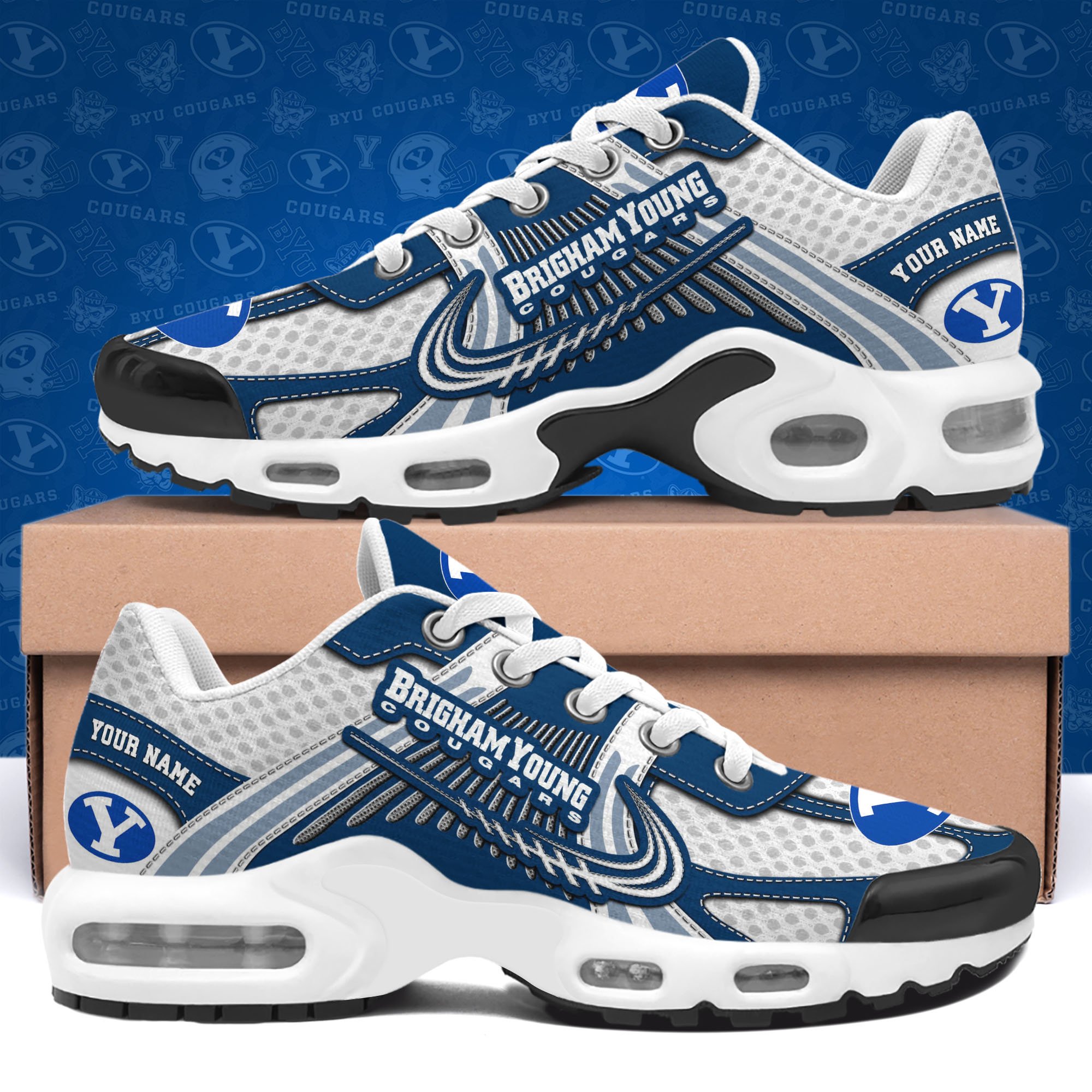 BYU Cougars TN Shoes Custom Your Name, Sport Shoes, Gifts For Fans, Sport Gifts For Him ETRG-62360