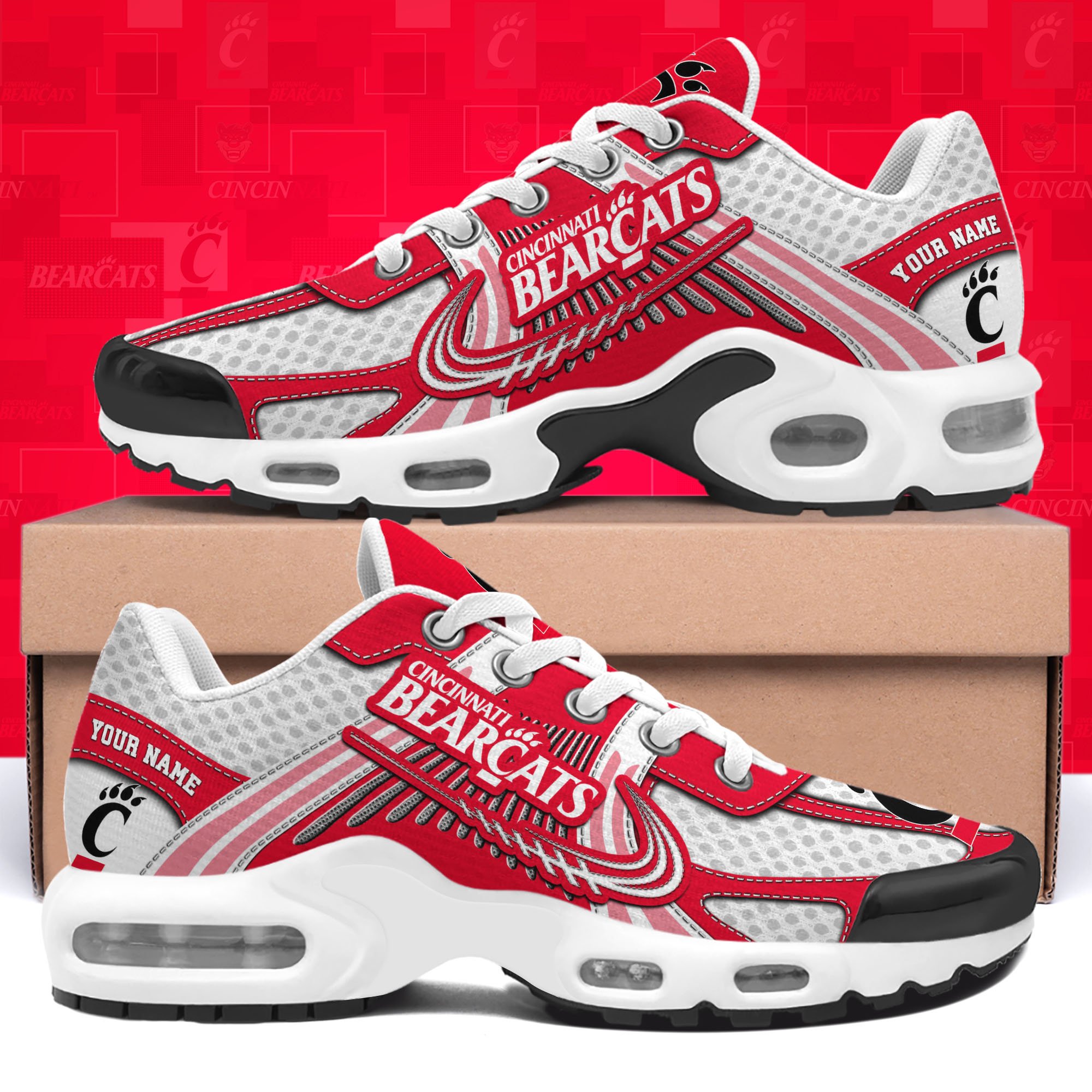 Cincinnati Bearcats TN Shoes Custom Your Name, Sport Shoes, Gifts For Fans, Sport Gifts For Him ETRG-62360