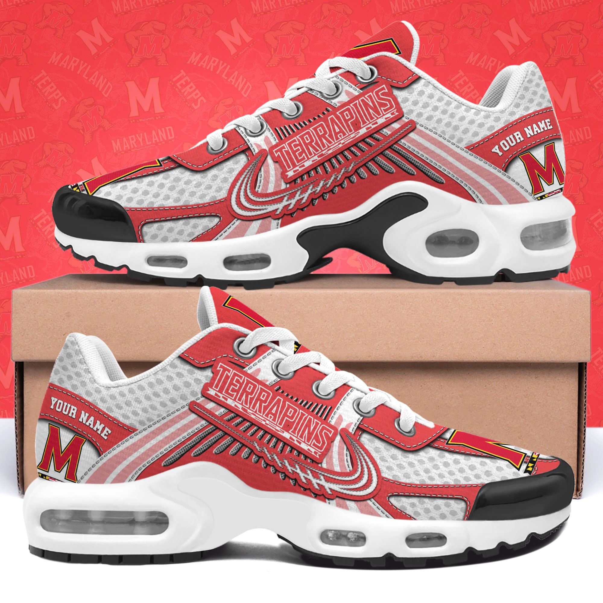 Maryland Terrapins TN Shoes Custom Your Name, Sport Shoes, Gifts For Fans, Sport Gifts For Him ETRG-62360