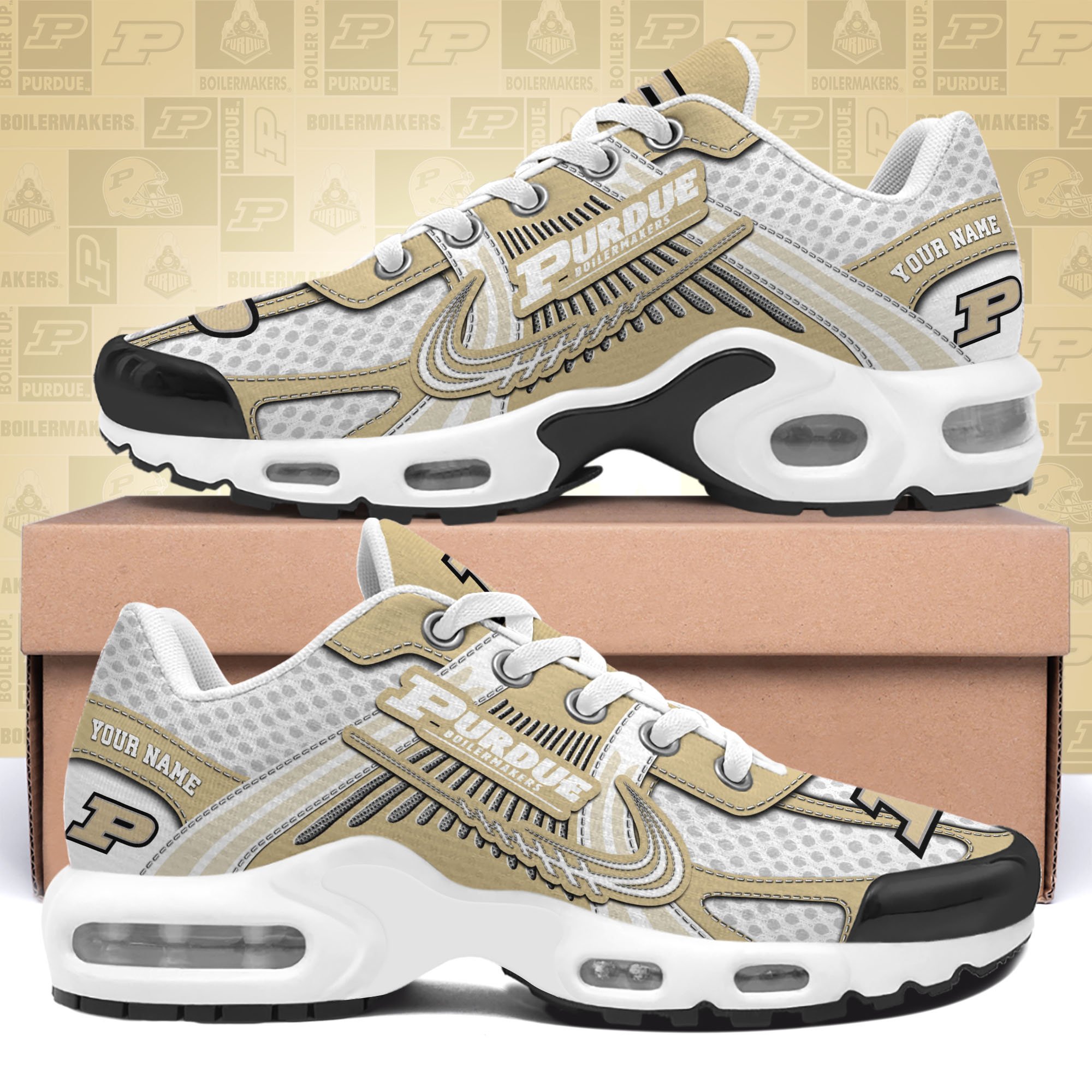 Purdue Boilermakers TN Shoes Custom Your Name, Sport Shoes, Gifts For Fans, Sport Gifts For Him ETRG-62360