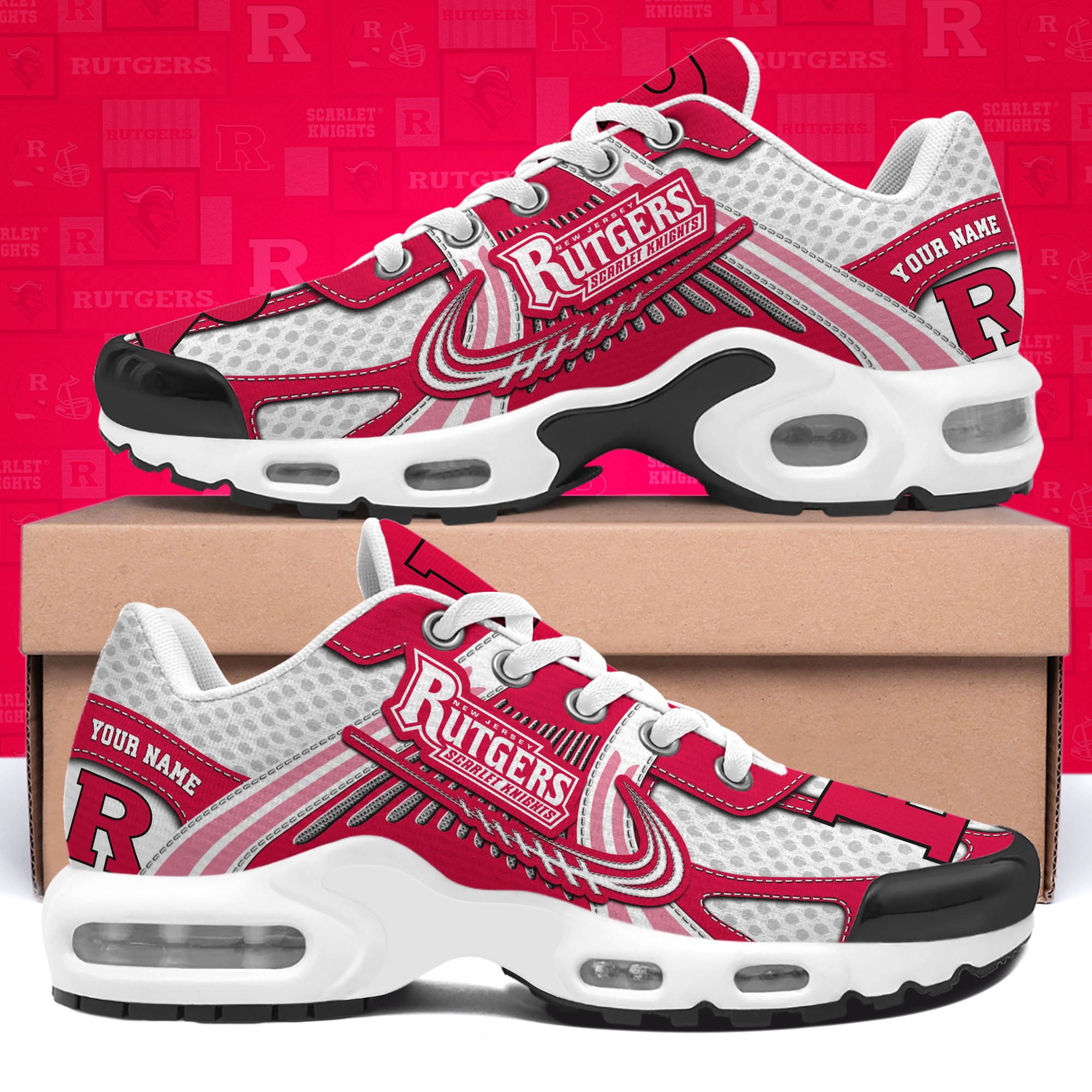 Rutgers Scarlet Knights TN Shoes Custom Your Name, Sport Shoes, Gifts For Fans, Sport Gifts For Him ETRG-62360