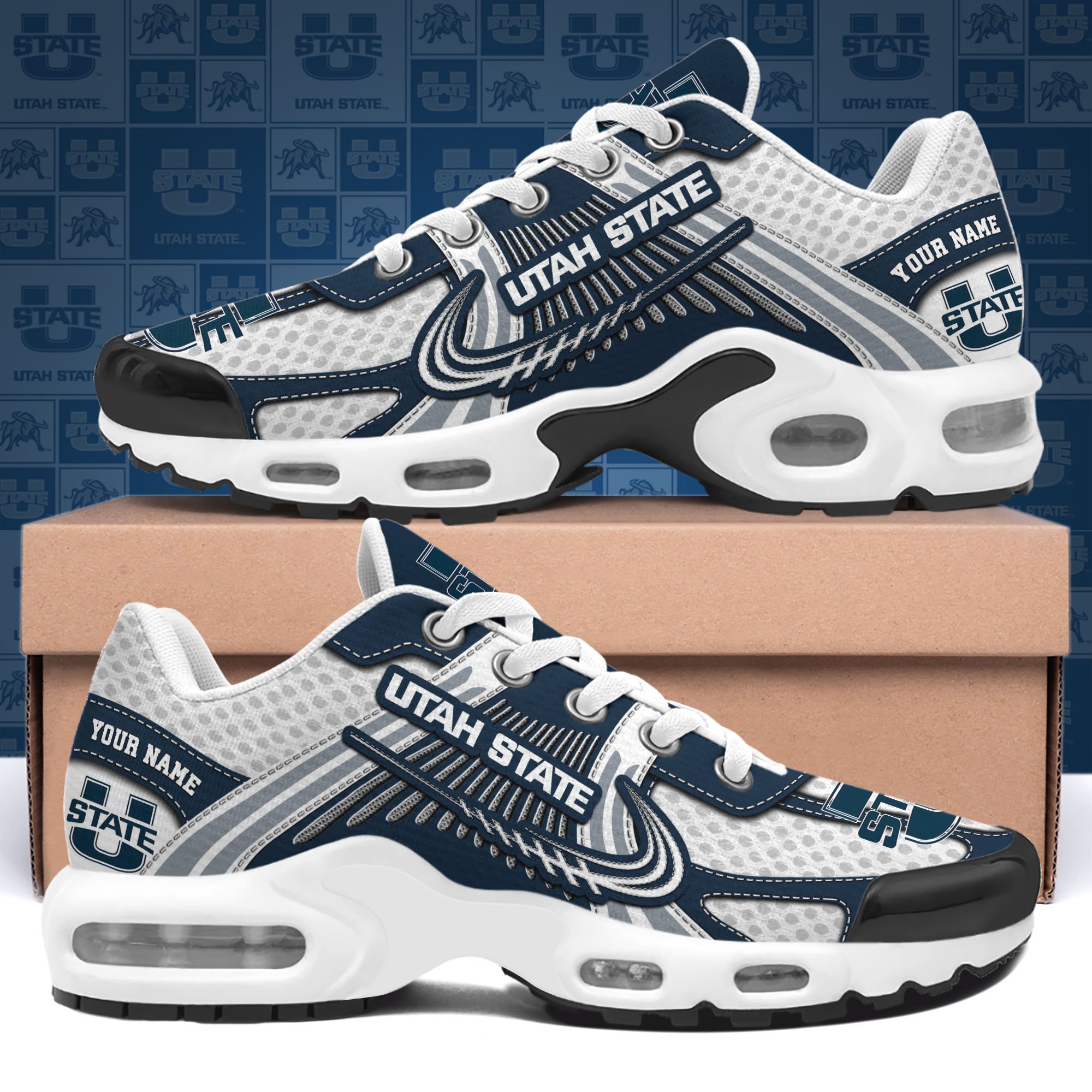 Utah State Aggies TN Shoes Custom Your Name, Sport Shoes, Gifts For Fans, Sport Gifts For Him ETRG-62360