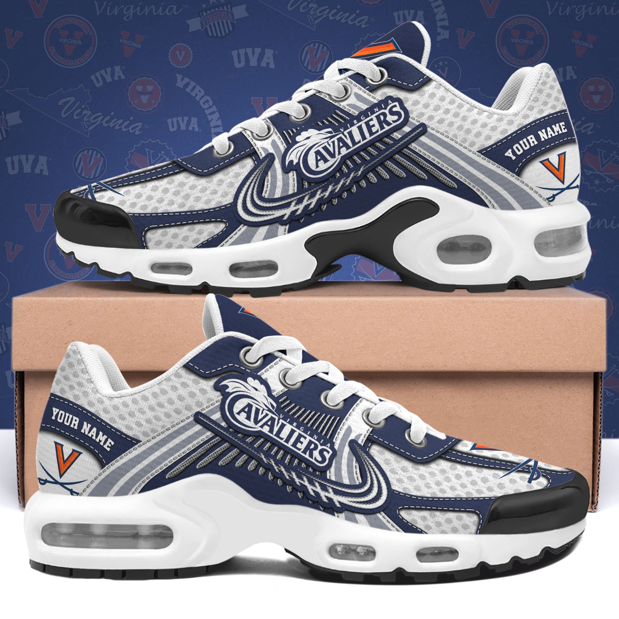 Virginia Cavaliers TN Shoes Custom Your Name, Sport Shoes, Gifts For Fans, Sport Gifts For Him ETRG-62360