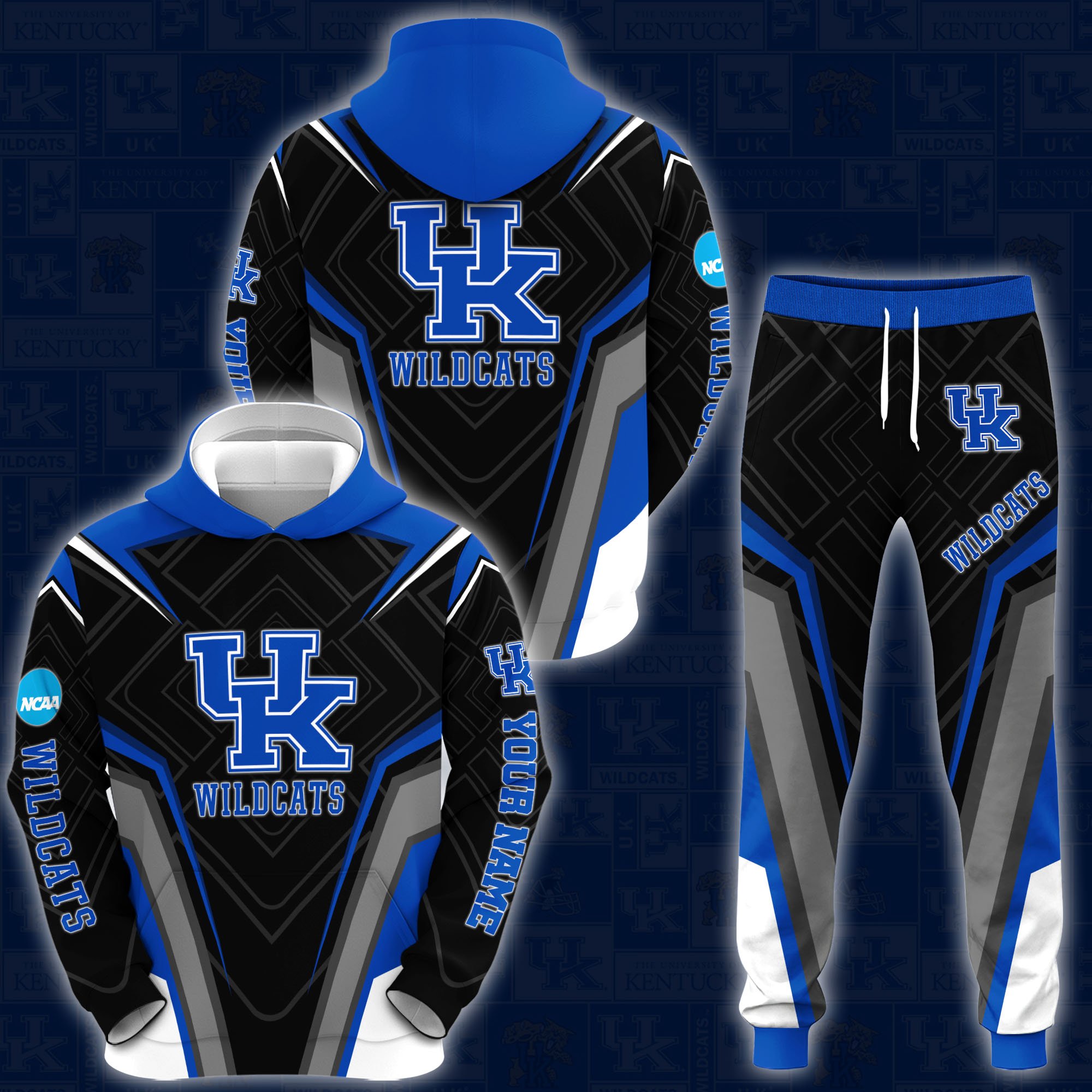 Kentucky Wildcats Hoodie And Sweatpants 2024 Version Custom Your Name, Hoodie And Sweatpants For Sport Lovers, Gifts For Fans, Sport Gifts ETRG-62556