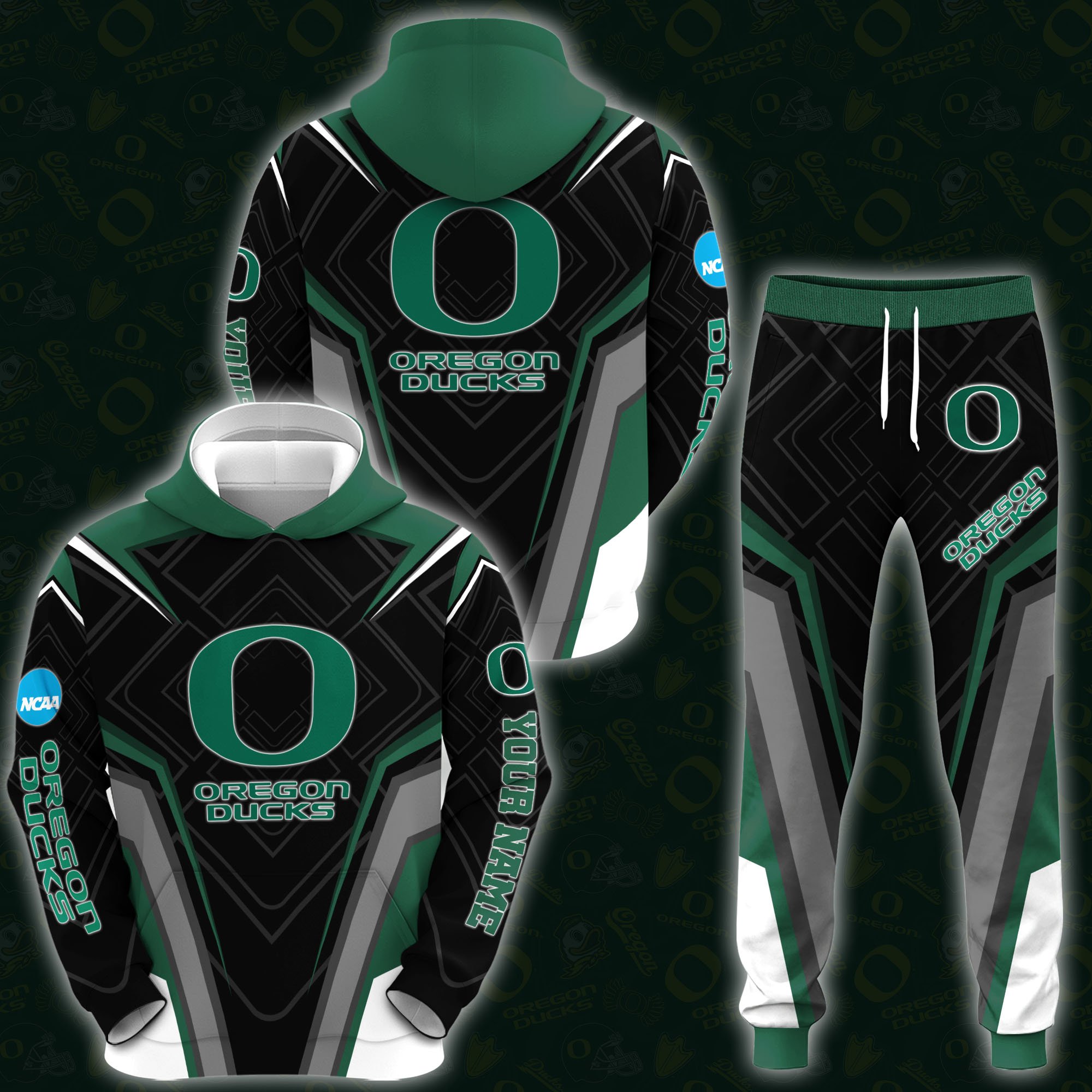 Oregon Ducks Hoodie And Sweatpants 2024 Version Custom Your Name, Hoodie And Sweatpants For Sport Lovers, Gifts For Fans, Sport Gifts ETRG-62556