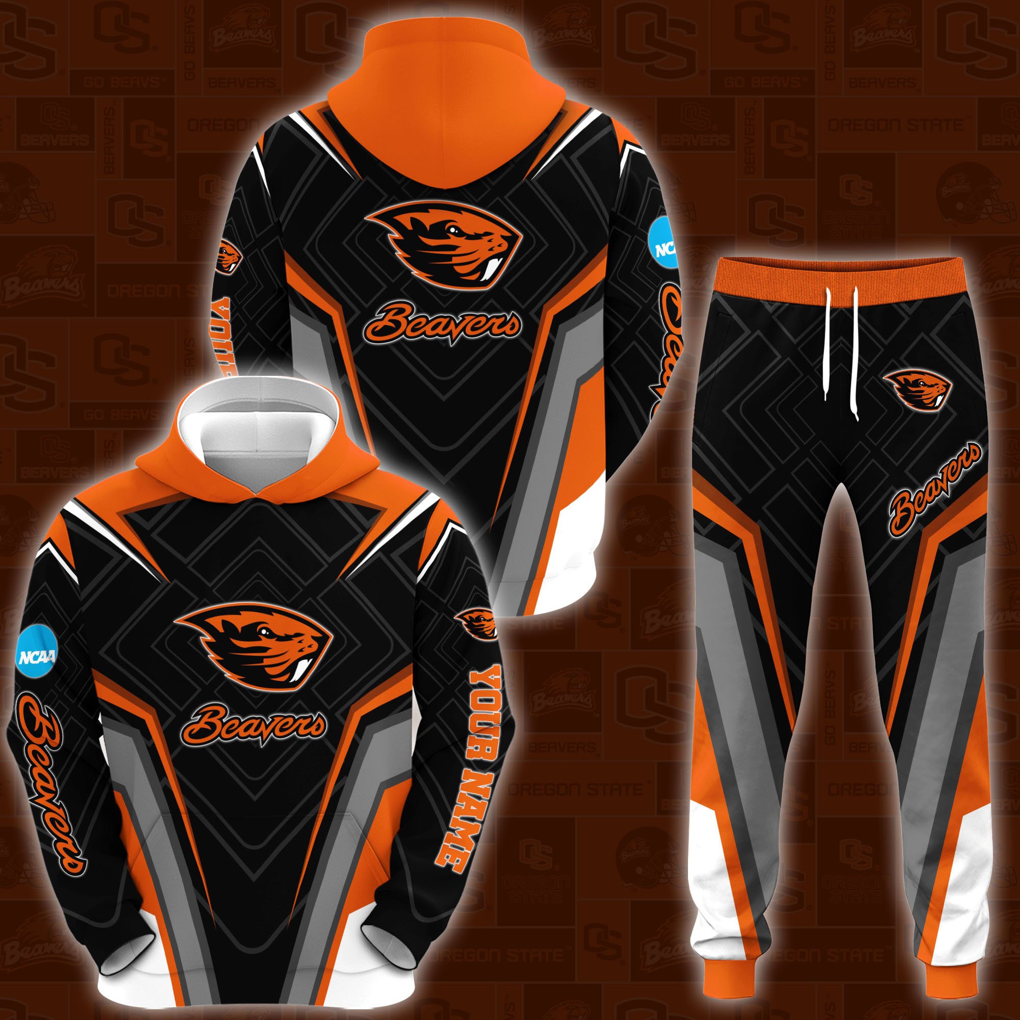 Oregon State Beavers Hoodie And Sweatpants 2024 Version Custom Your Name, Hoodie And Sweatpants For Sport Lovers, Gifts For Fans, Sport Gifts ETRG-62556