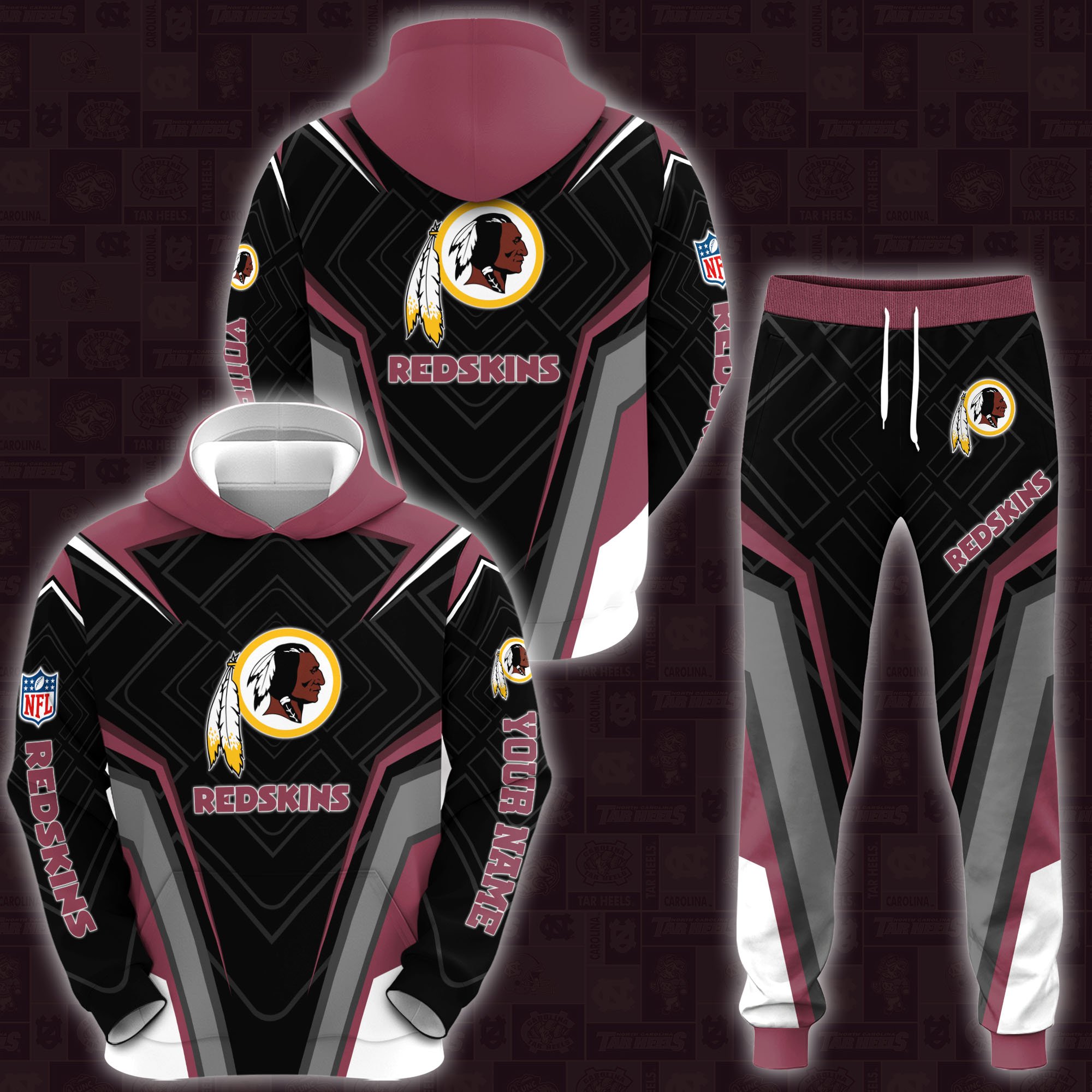 Washington Redskins Hoodie And Sweatpants 2024 Version Custom Your Name, Sport Hoodie And Sweatpants, Sport Gifts For Fans, Gifts For Lovers ETRG-62591