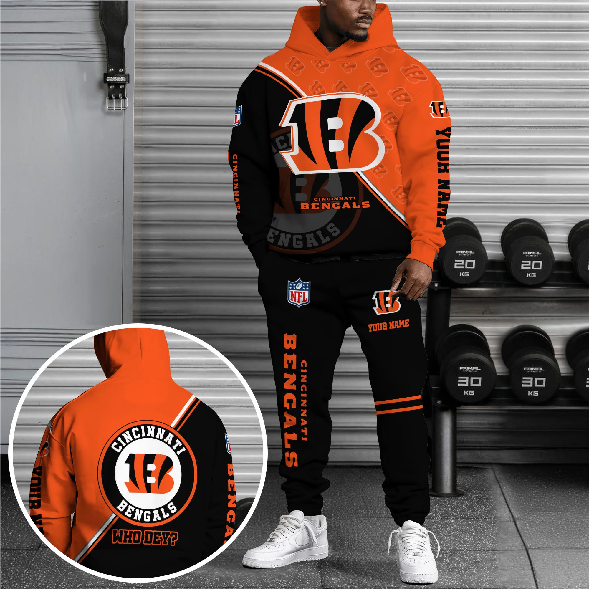 Cincinnati Bengals Hoodie And Joggers Custom Your Name, Sport Clothings, Sport Gifts ETRG-62940