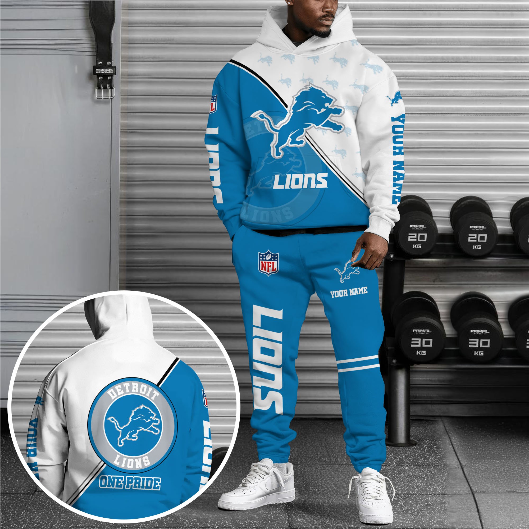 Detroit Lions Hoodie And Joggers Custom Your Name, Sport Clothings, Sport Gifts ETRG-62940