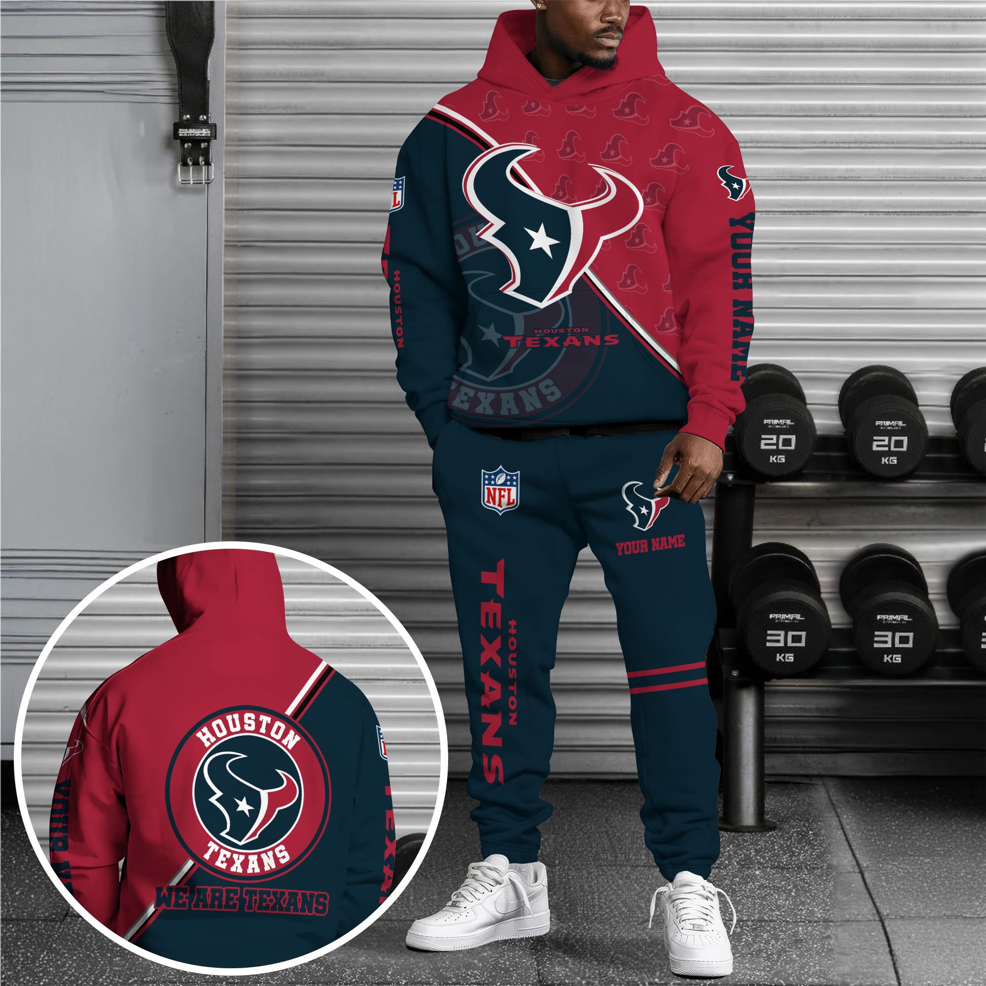 Houston Texans Hoodie And Joggers Custom Your Name, Sport Clothings, Sport Gifts ETRG-62940