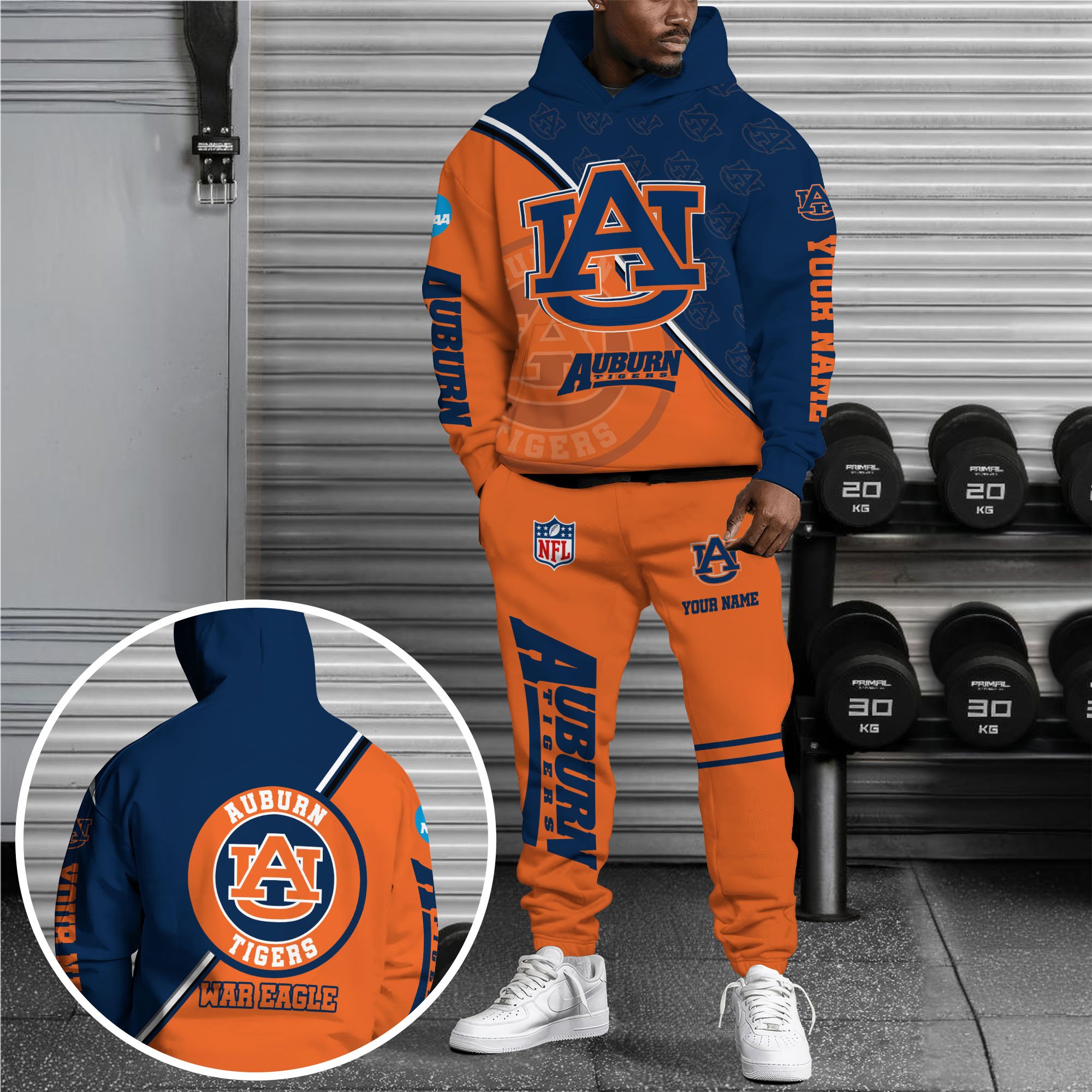 Auburn Tigers Hoodie And Joggers Custom Your Name, Sport Clothings, Sport Gifts ETRG-62998