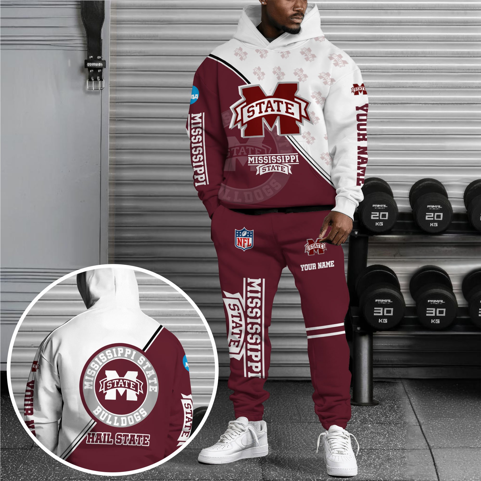 Mississippi State Bulldogs Hoodie And Joggers Custom Your Name, Sport Clothings, Sport Gifts ETRG-62998