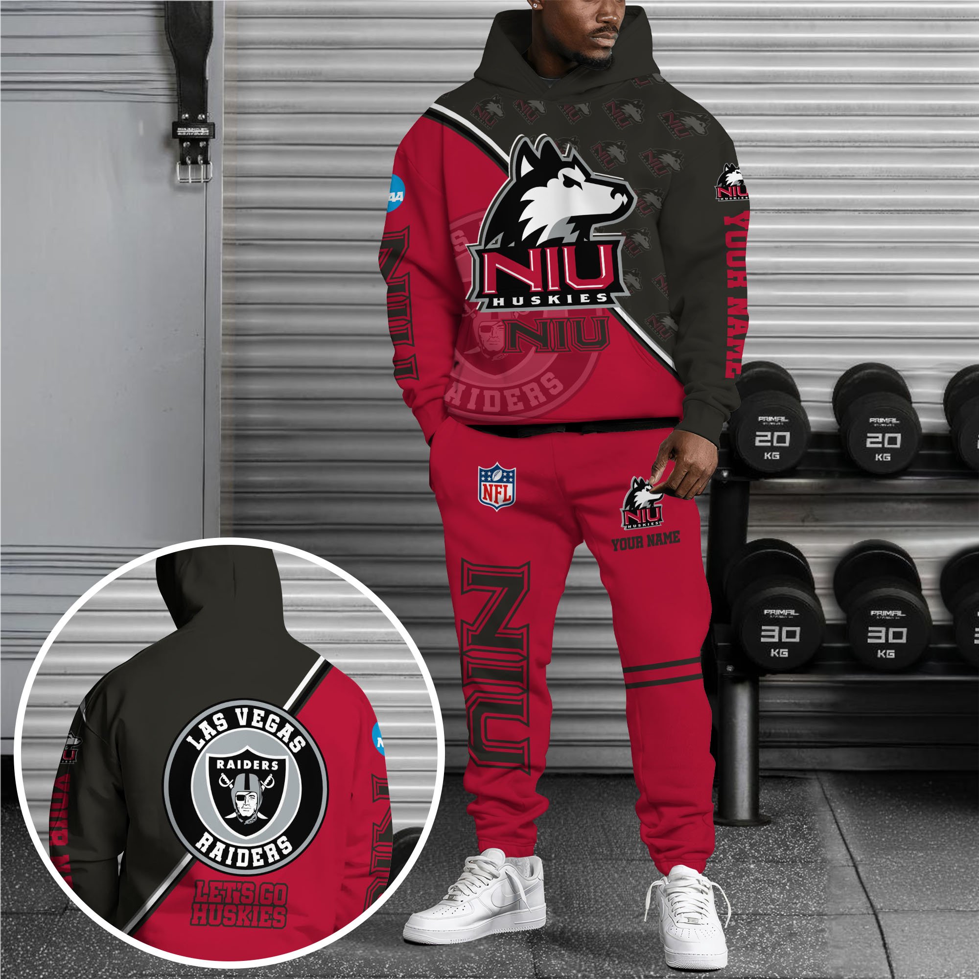 Northern Illinois Huskies Hoodie And Joggers Custom Your Name, Sport Clothings, Sport Gifts ETRG-62998