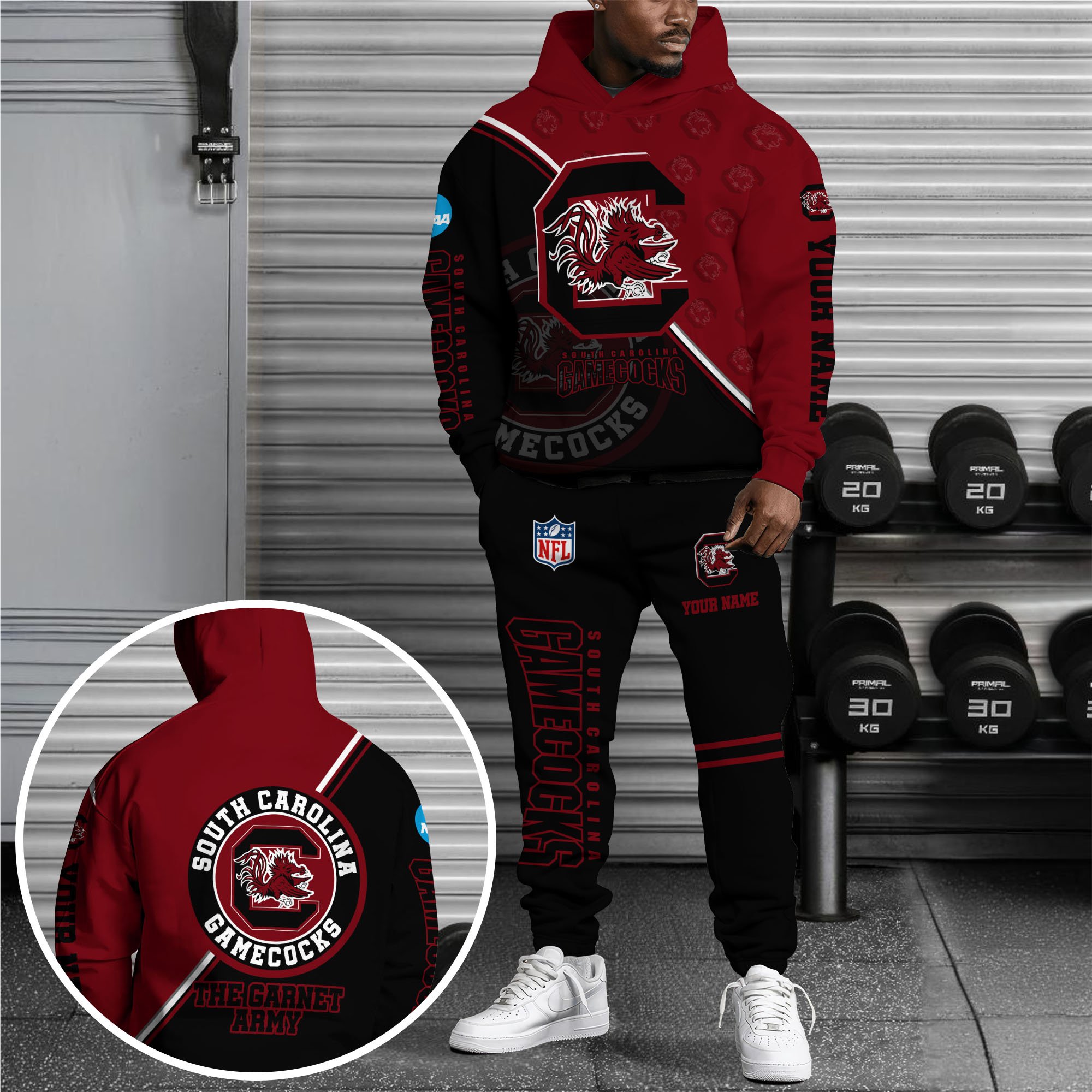 South Carolina Gamecocks Hoodie And Joggers Custom Your Name, Sport Clothings, Sport Gifts ETRG-62998